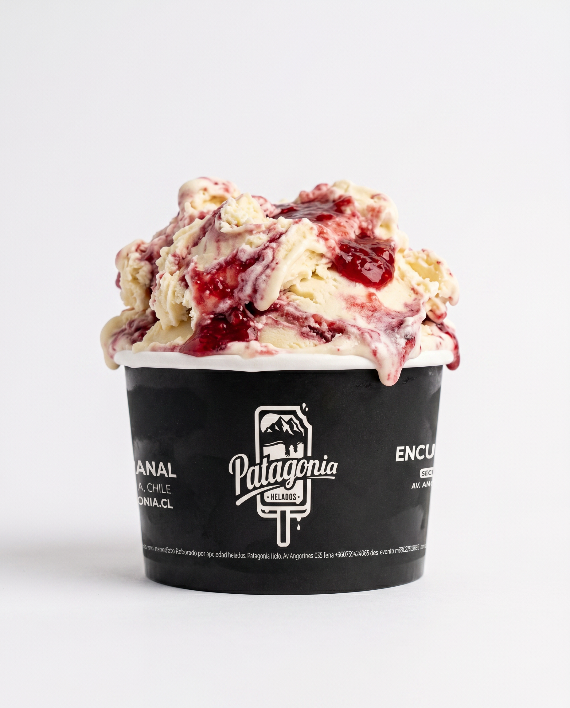Gelato Chocolate Blanco y frambuesa