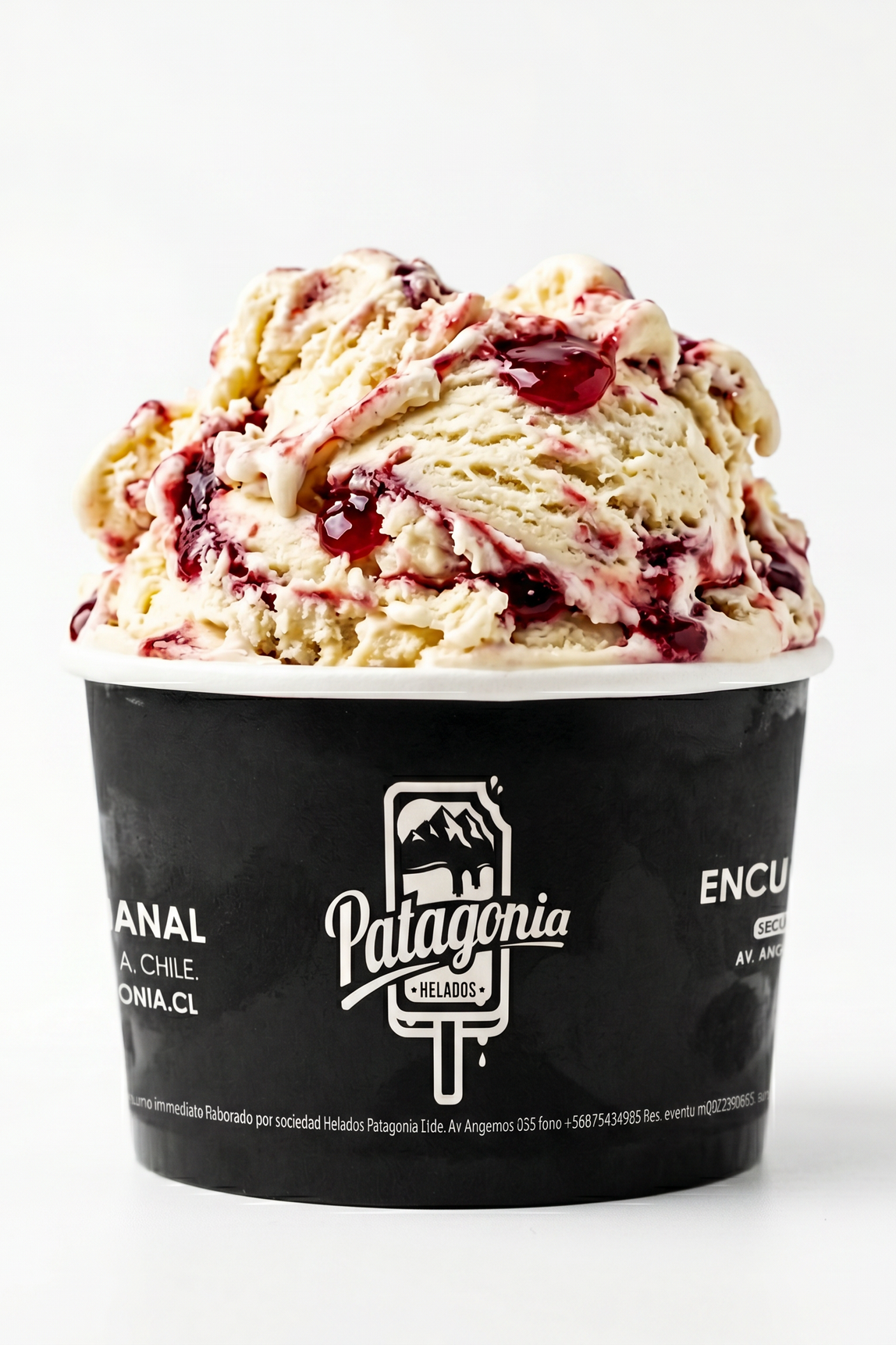 Gelato Chocolate Blanco y guinda