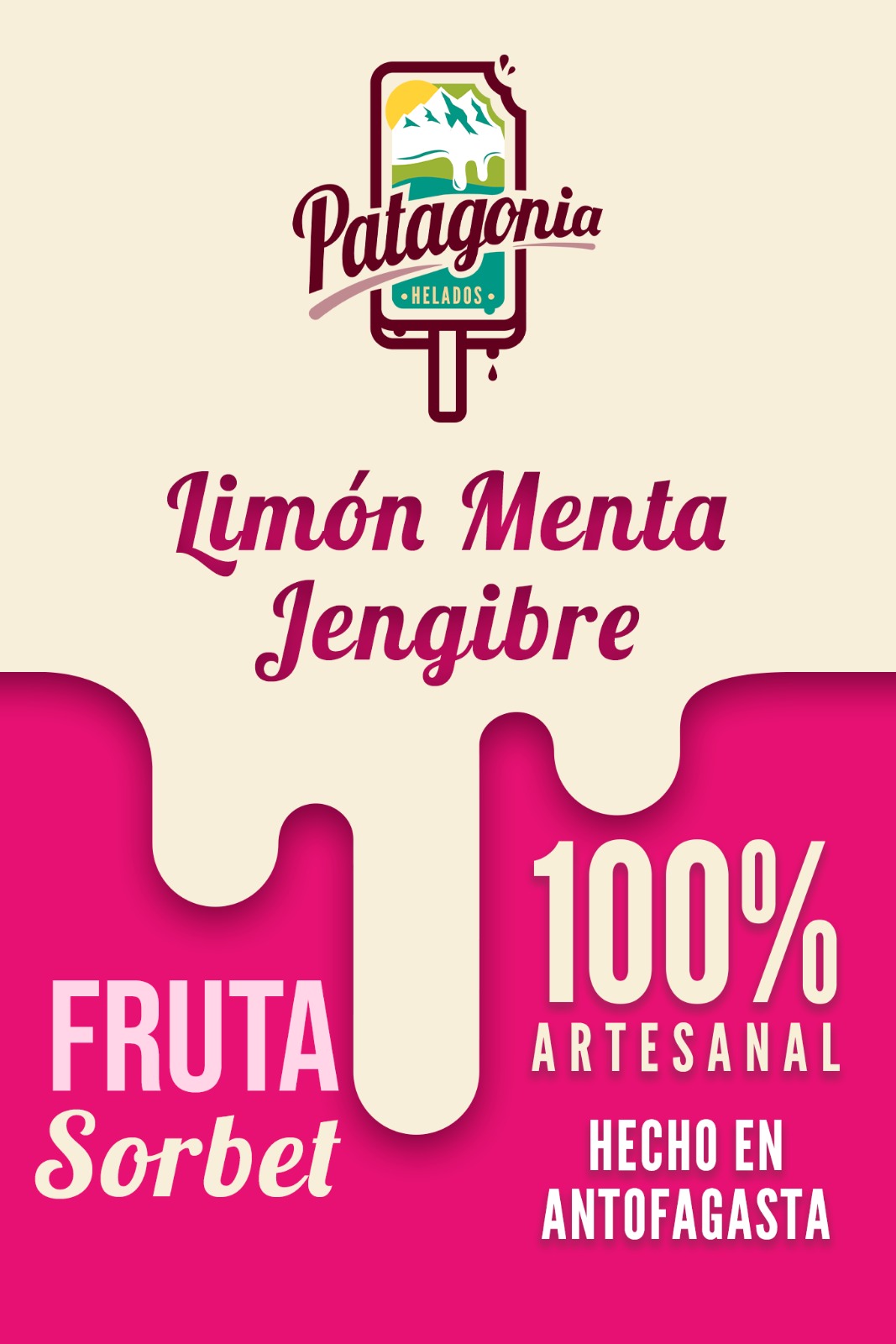 Sorbete  de Limón Menta Jengibre