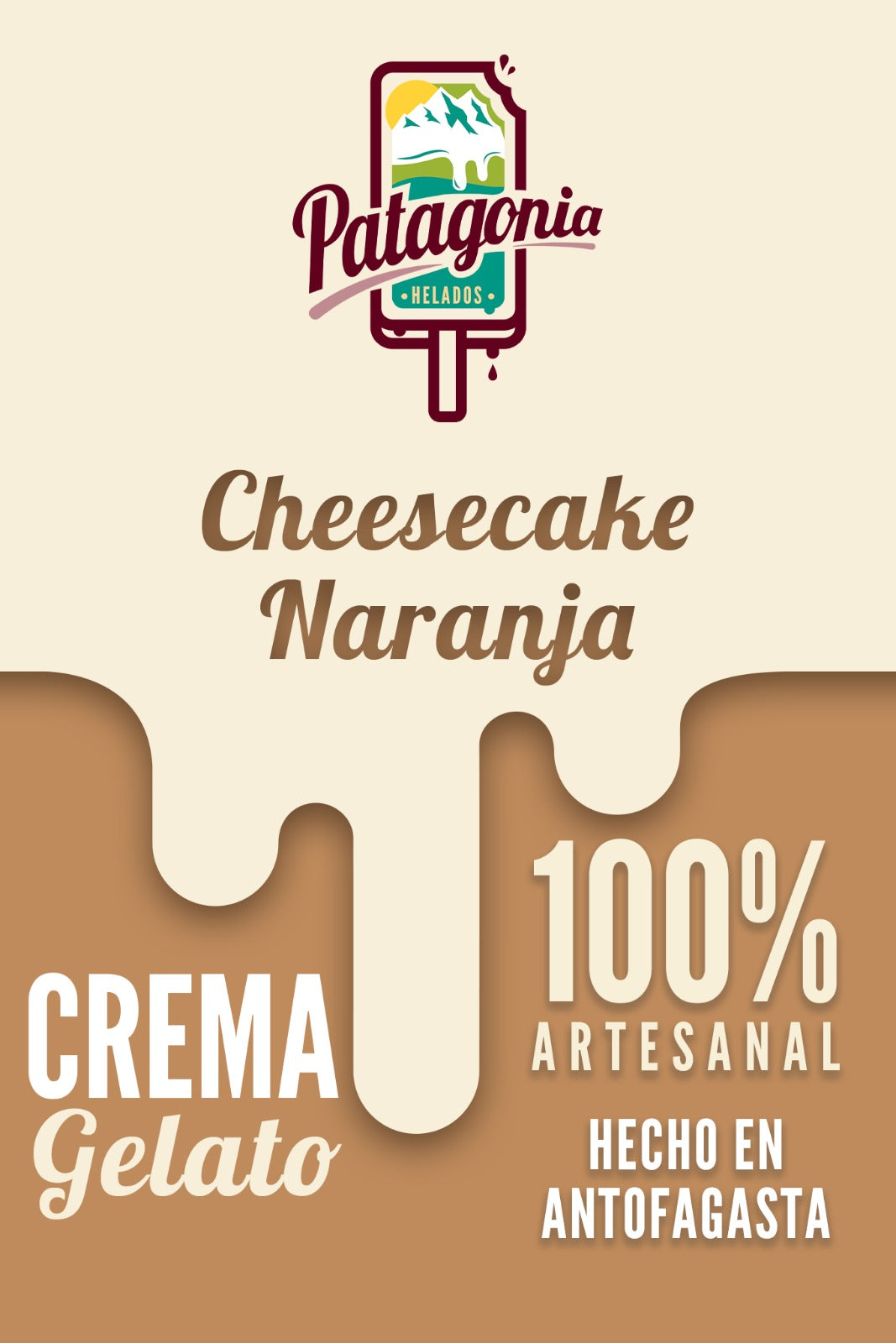 Gelato de Cheesecake con Naranja