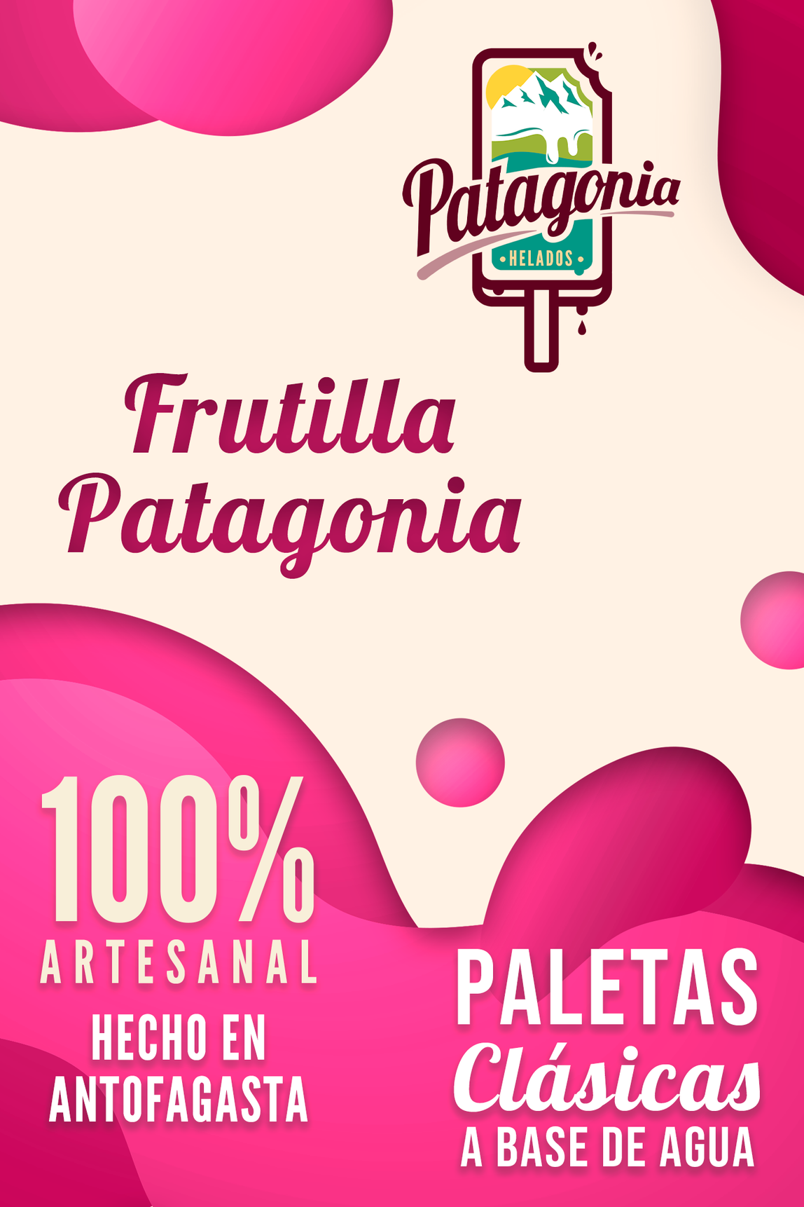 Paleta Artesanal de Frutilla Natural con Kiwi