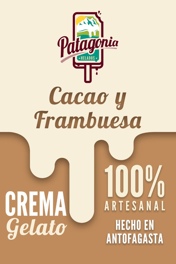 Gelato Cacao y Frambuesa