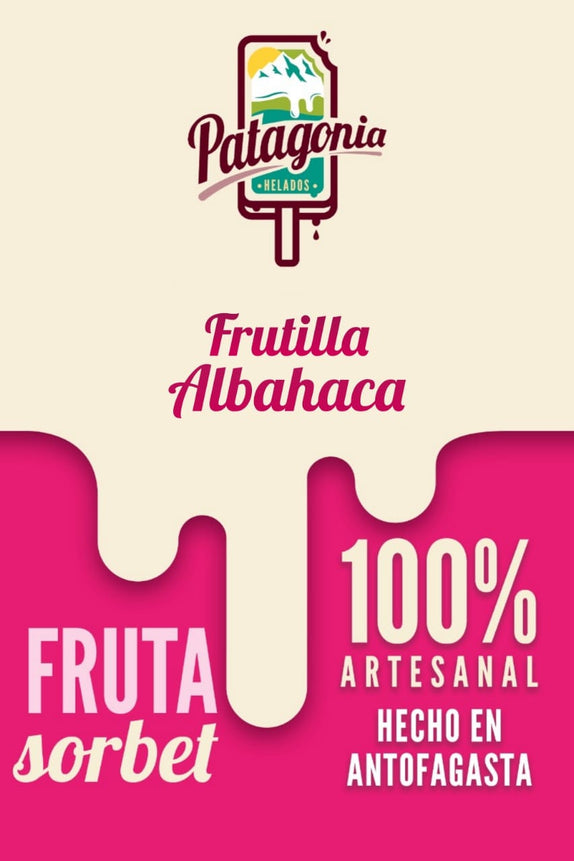 Sorbete Frutilla Albahaca